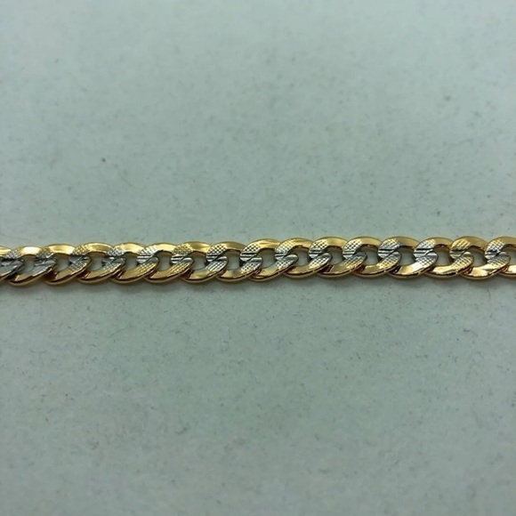 18k Yellow Gold Two-Tone Bracelet w/ Titanium 6mm - Picture 4 of 4